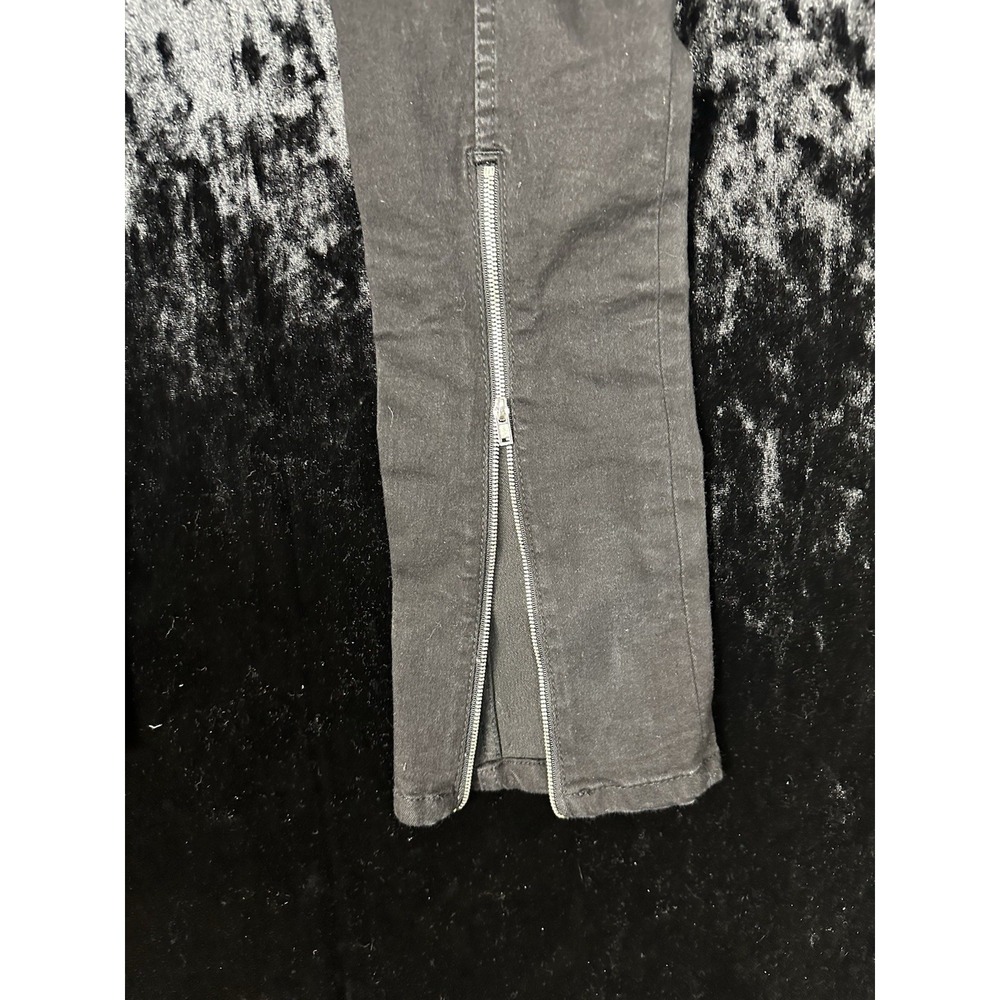 Zara Pants Womens 2 Black Pockets Stretch Skinny Fit Zippers Casual - Picture 6 of 8
